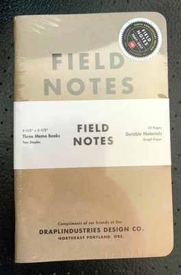Field Notes 10th Tenth Anniversary 3-Pack Notebooks. Brand New Sealed. 32 pages