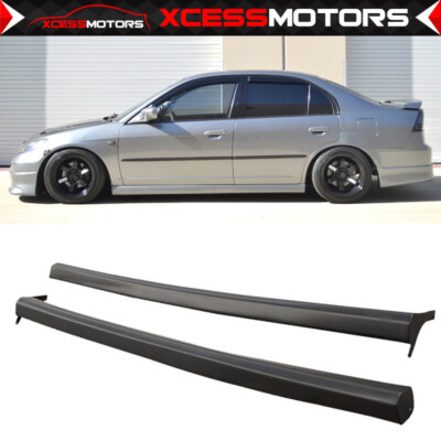 #ad #ad Fits 01 05 Honda Civic 2 4Dr RS Style Side Skirts Rocker Pannel Unpainted PP $95.56