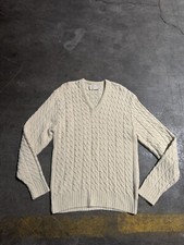 Vintage Lord Jeff Sweater Mens Large Cable Knit Fisherman Cotton USA Made