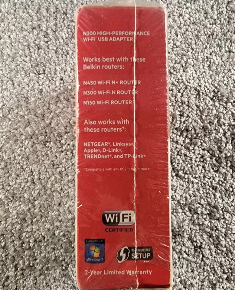 NEW Belkin N300 High Performance Wireless Wi-Fi USB Adapter   - Image 4 of 4