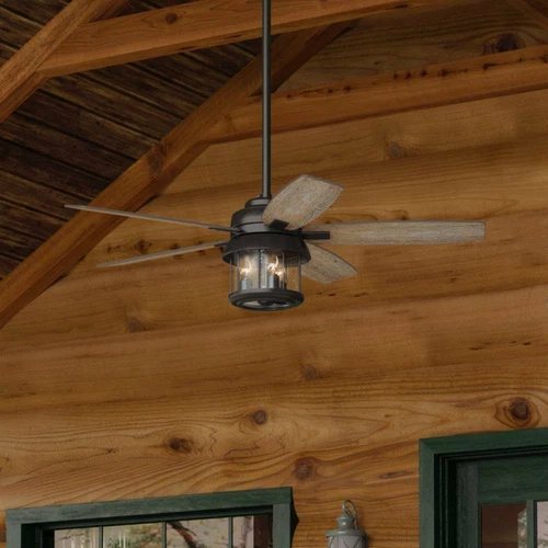 Hunter 52" Coral Bay Outdoor Ceiling Fan w/ LED Light & Remote Rustic Farmhouse - Picture 4 of 12