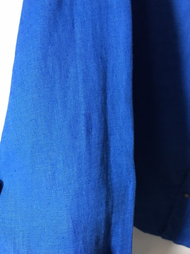 NWT $165 Hugo Boss Slim Fit Blue Linen Shirt Mens XL Ronni _2 NEW - Picture 3 of 7