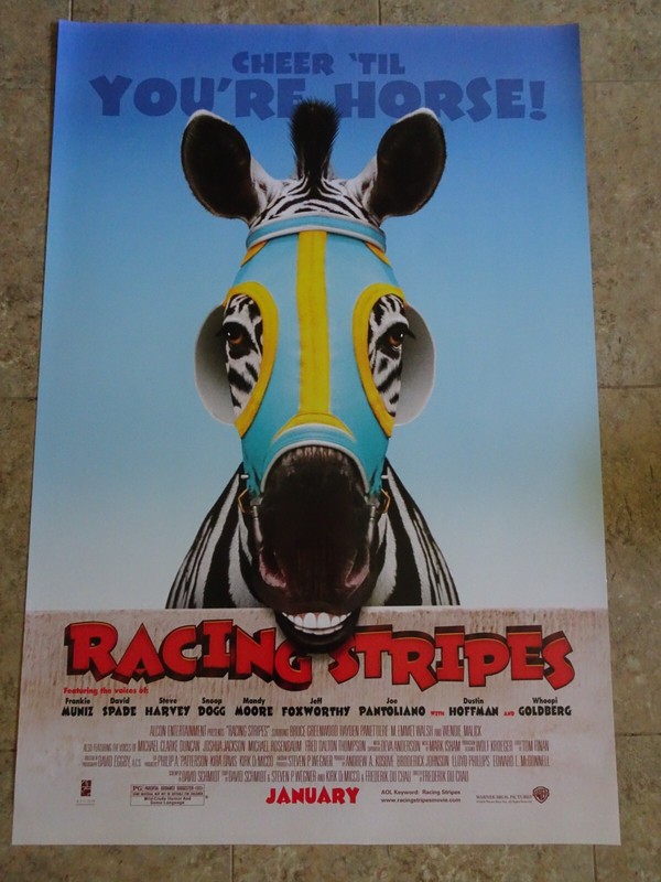 RACING STRIPES - MOVIE POSTER WITH STRIPES THE ZEBRA 2005