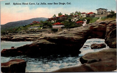 Sphinx Head Cave Near San Diego, La Jolla, California Postcard