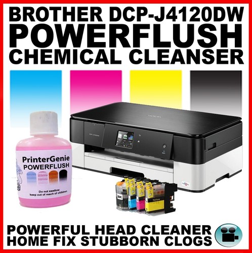 Limpiador de cabezal de impresión Brother DCP J4120DW, descarga de boquillas, desbloqueo, transparente - Imagen 1 de 5