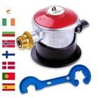 Gasflaschen Adapter Clip-On f. deutsche Gasregler 30/50mbar in Spanien Schlüssel