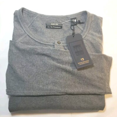 Scotch & Soda Grandad Long Sleeve Henley Shirt Men's Sz. XXL - NEW