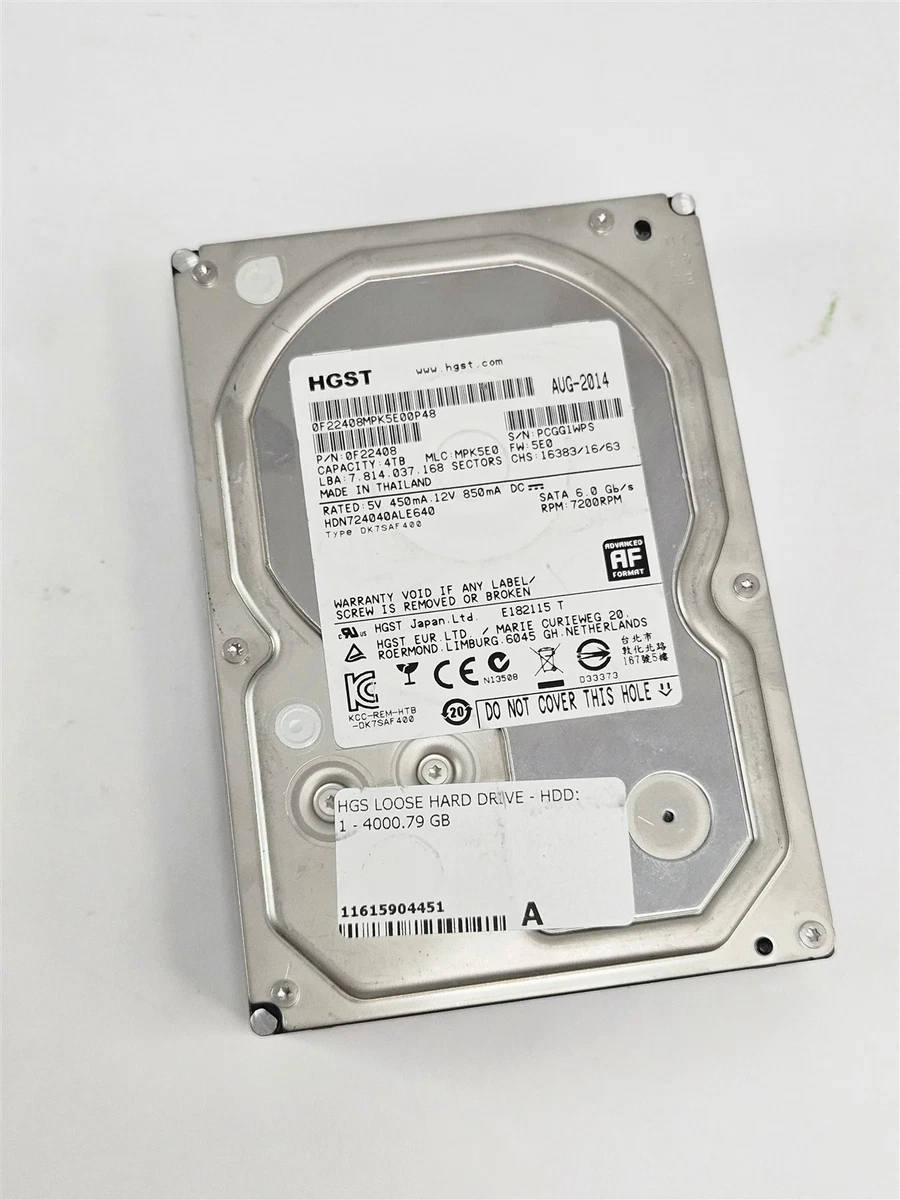 25+ HGST 4TB Computer Internal Hard Disk Drives for sale | Updated