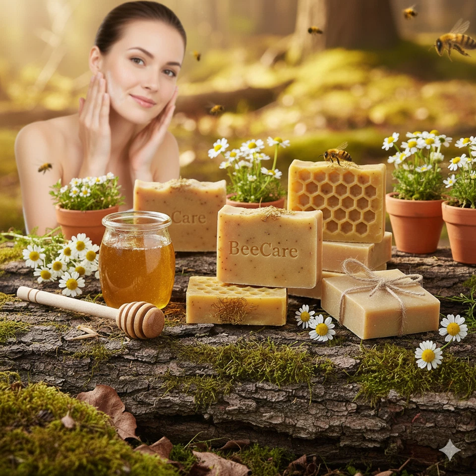 Handmade Honey & Chamomile Natural Soap Bars Set of 3 – Moisturizing Gentle Skin - Image 4 of 4