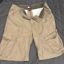 Tommy Hilfiger Youth Boys Khaki/beige Cargo Shorts Size 16