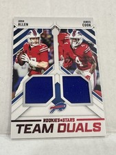 2025 Panini Rookies & Stars - Team Duals Josh Allen, James Cook #TD-BUF (MEM)