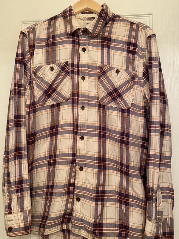 Vintage Vans Off The Wall- Men’s Flannel Button Up Shirt-Fall 2014- Size Large