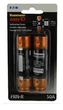 EATON Bussmann BP/FRN-R-50ID 50A 250V 20/200kA Time Delay Fuse pack of 2 