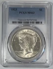 1923 Peace Silver $1 Dollar Coin PCGS MS 63