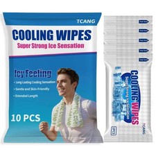 9 Pack Cooling Body Wipes, Alcohol-Free