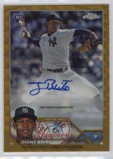 2023 Topps Chrome Update Gold Wave Refractor 45/50 Jhony Brito #AC-JBR Auto 10w8