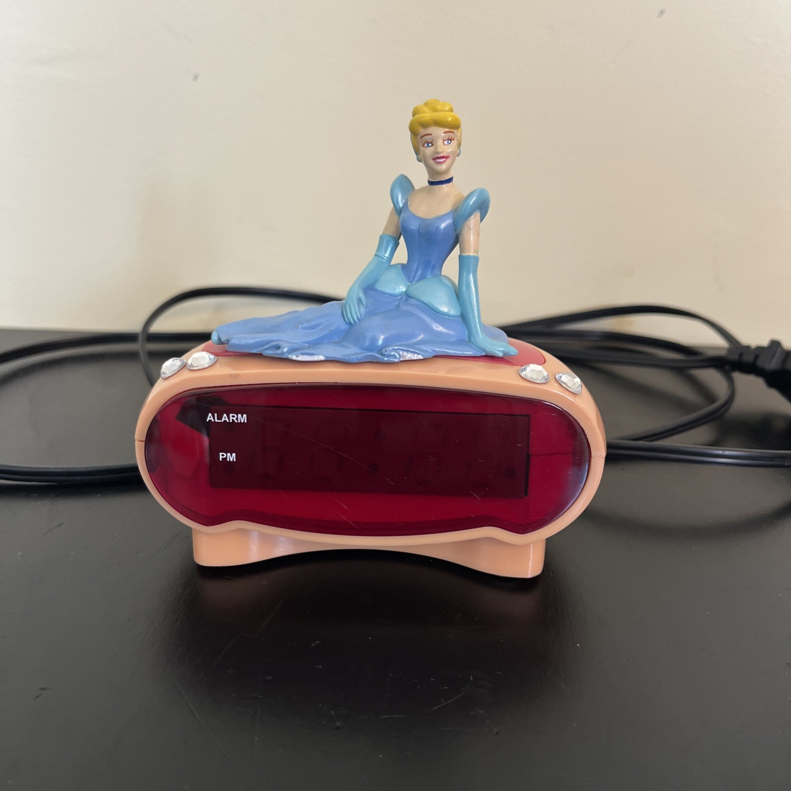 Disney Princess Cinderella Digital Alarm Clock Pink Fully Tested And Works READ image