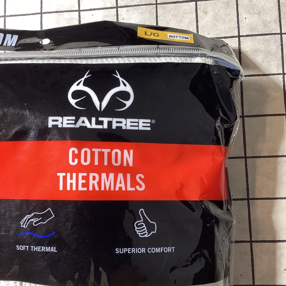 Realtree Men's Heavyweight Cotton Thermal Bottom SIZE Large Base Layer NEW - Image 3 of 4