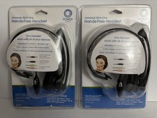 Lot Of 2 Universal All-in-One Hands-Free Headset PC/MacNoise-Canceling Mic 98999