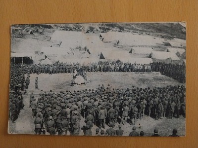 Katholische Messe in Altipiano d'Asiago in der Provinz Vicenza. Postkarte. A15