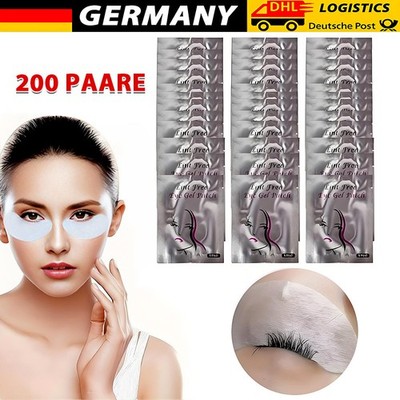 Fusselfreie Augenpads Eye Gel Pads Patch für Wimpernverlängerung 200 Paar