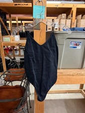 Colsie Ribbed Bodysuit Size L Black