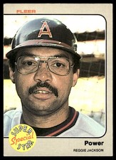 Speed & Power (Reggie Jackson) 1983 Fleer #645 California Angels FREE SHIP
