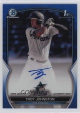 2023 Bowman Chrome Prospect Blue Refractor /150 Troy Johnston #CPA-TJN Auto 12wc