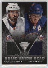 2013 Titanium Game-Worn Gear Combo Materials Kyle Okposo Cal Clutterbuck 0n8h