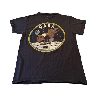 Bailey Apparel NASA Apollo 11 Eagle Moon Graphic T-Shirt Mens Medium Black Tee