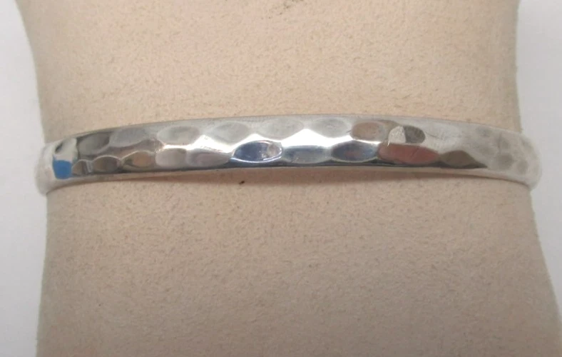 Brazalete de anclaje y ojo vintage de plata de ley con gancho y envoltura como nuevo Foto 4 de 4