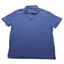 Polo Ralph Lauren Shirt Mens XL Classic Fit Blue Short Sleeve Logo Embroidered