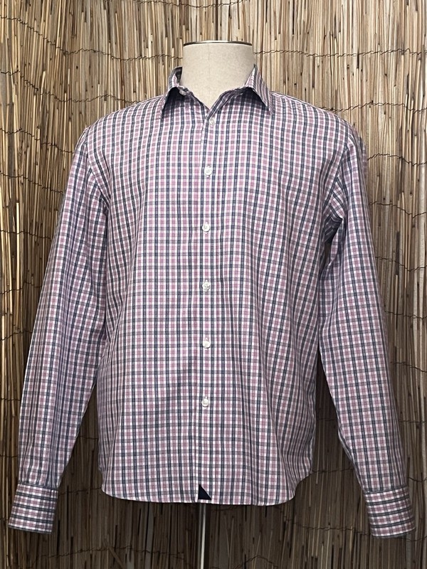 UNTUCKit Mens LS Button Up Shirt-Medium-100% Cotton-Wrinkle Free