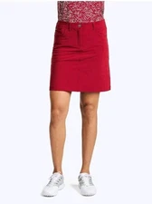 Nivo Women's Tennis Marika Skort Skirt Sz 8 Cranberry Stretch UV Sport Pockets