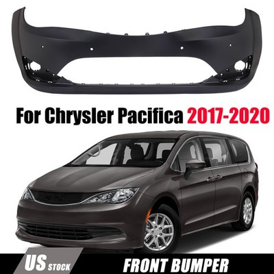 Front Bumper Cover Fits 2017-2020 Chrysler Pacifica w/ Sensor Holes # 68312405AB