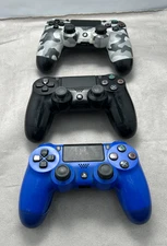 3 Sony Playstation 4 PS3 Controllers FOR PARTS OR REPAIR ONLY