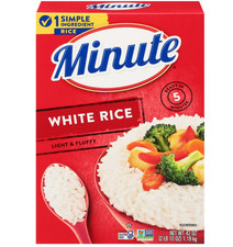 Minute Instant White Rice, Light and Fluffy, Gluten Free, 42 oz,New