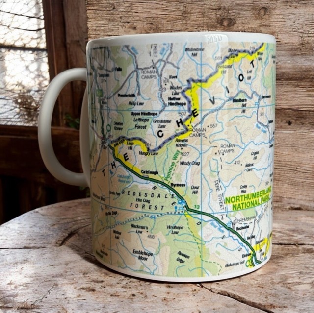 OS Map Ceramic Mug - Northumberland National Park (General merchandise)