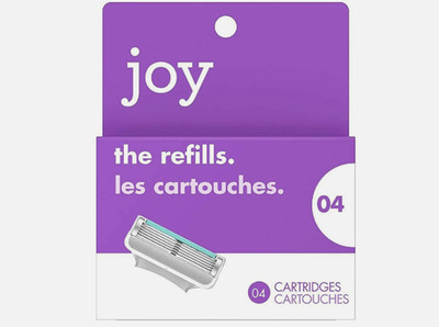 2 Pk - joy Razor Blade Cartridge Refills for Women, 4-Blade Refills Cartridges