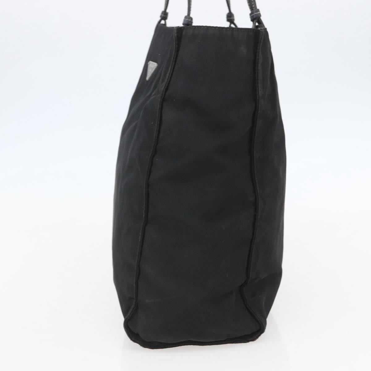 PRADA Tote Bag Nylon Black Silver Auth 157633 thumbnail 4