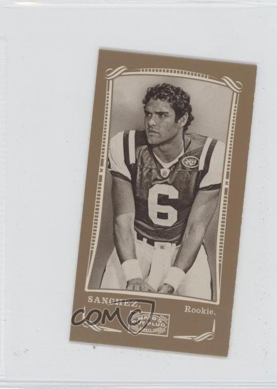 2009 Topps Mayo Mini Gold Mark Sanchez #178 Rookie RC 19bk