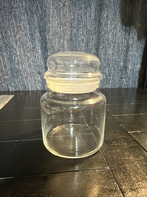 Apothecary Glass Canister Jar Candy Display With Self Sealing Lid