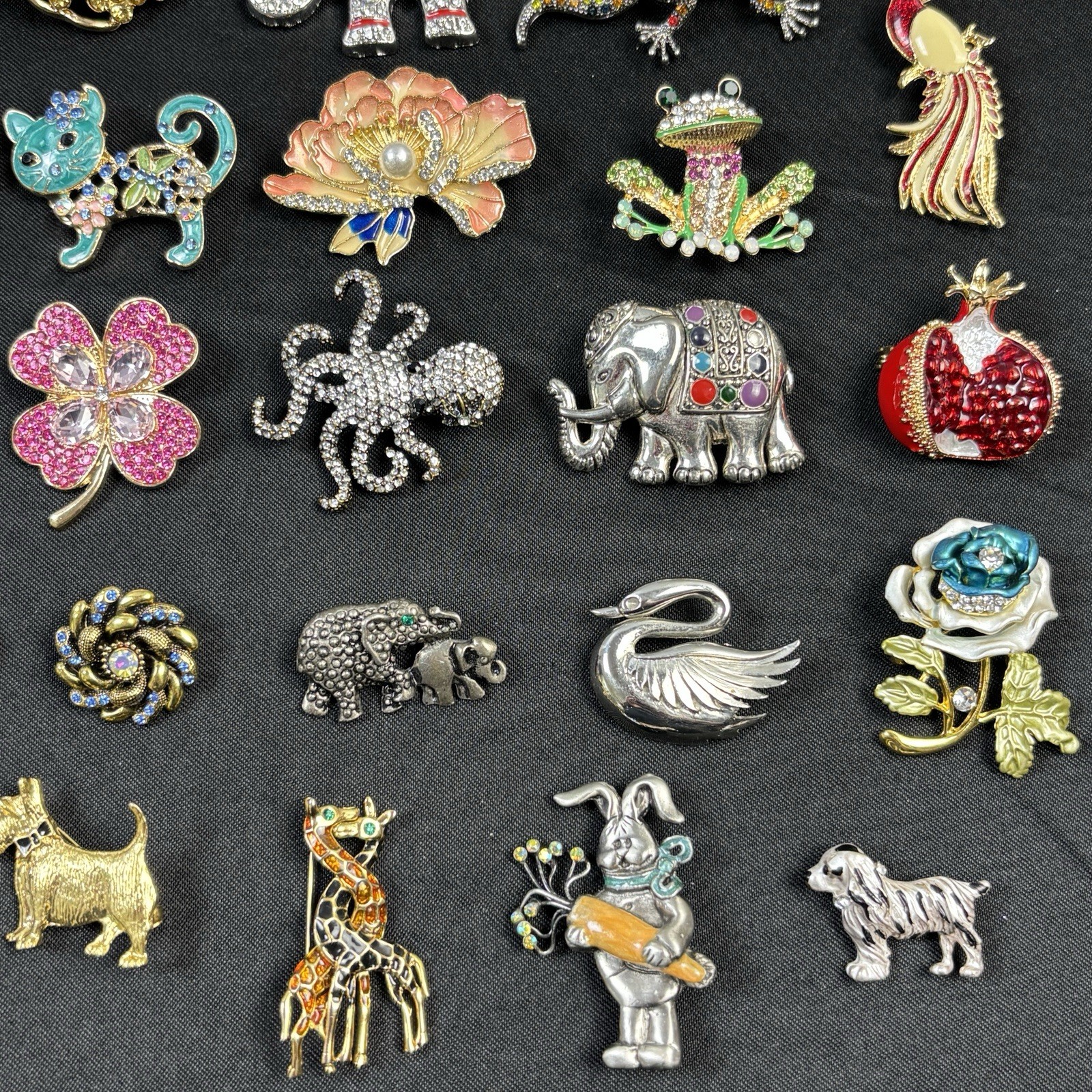 Mostly Modern Assorted Unsigned Brooch Pin Lot Of… - image 4