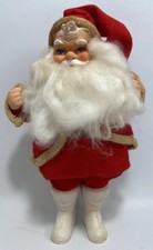 Vintage 1950 Christmas Felt Rubber Face Santa Claus Decoration Made in Japan 10  