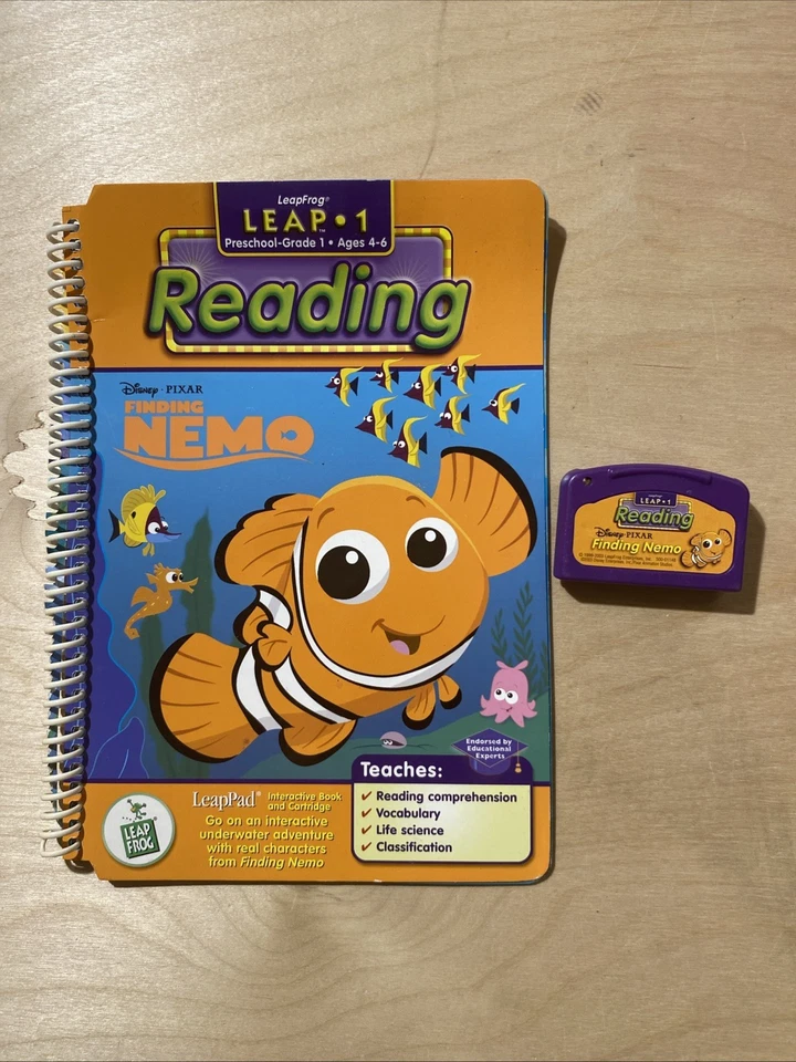 Leapfrog Leap 1 Reading Disney Pixar Finding Nemo Interactive Book Cartridge MZ - Image 3 of 4