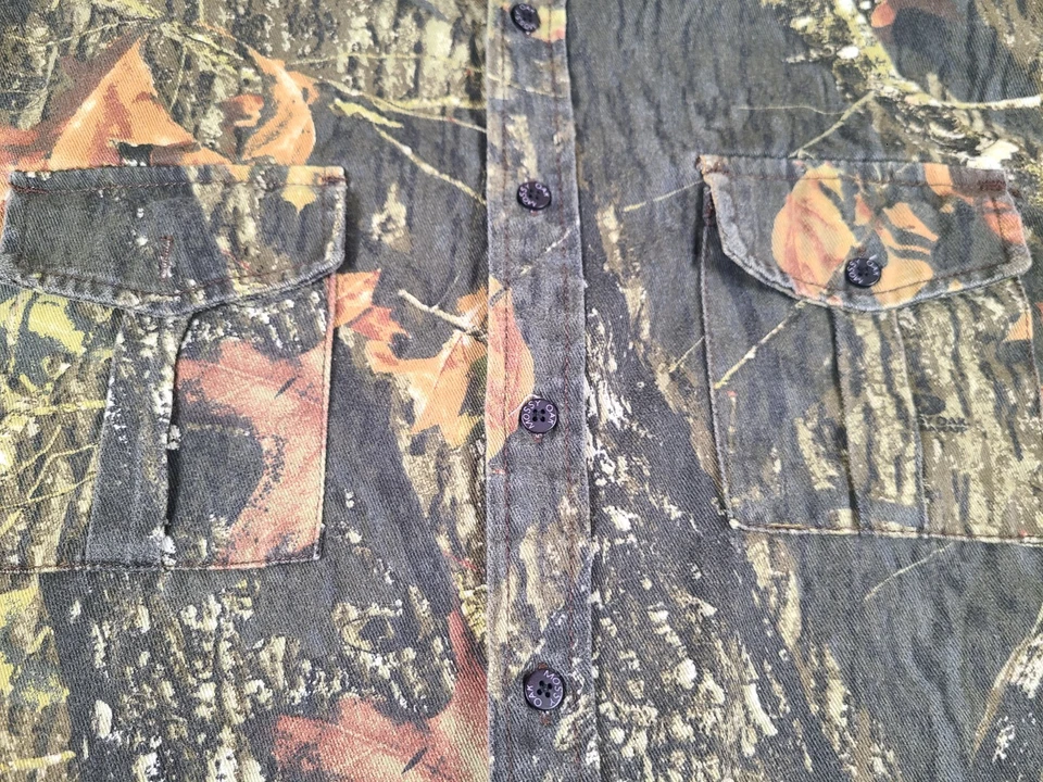 Camisa de camuflaje MOSSY OAK para hombre XXL verde marrón BREAK UP CAMUFLADA CAZA AL AIRE LIBRE Foto 3 de 4