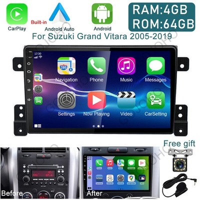 64GB Android 13 Car Stereo Radio Navi Carplay For 2005-2019 Suzuki Grand Vitara