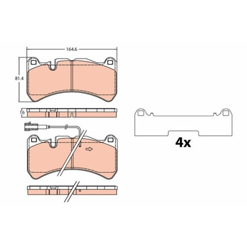 Plaquettes TRW GDB2306 résolvez les bruits de frein Alfa Romeo