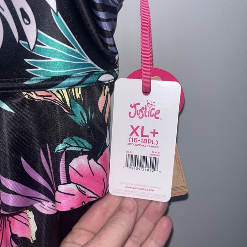 Girls Justice Tankini Swim Top ONLY New XL - Picture 3 of 7