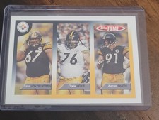 2005 Topps Total #411 Chris Hoke/Aaron Smith/Kimo Von Oelhoffen Steelers RC RARE